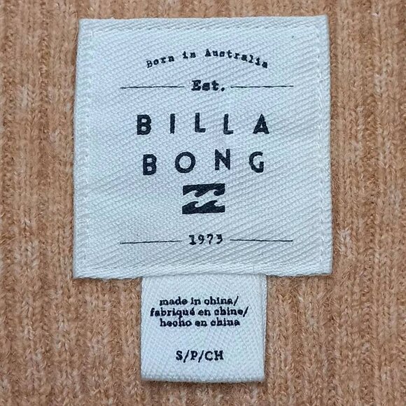 Billabong Cardigan Sweater Crop Ribbed Mustard Yellow Size SMALL - Picture 4 of 11